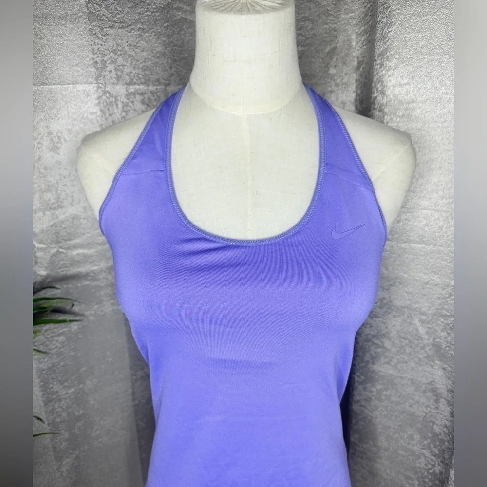 Nike Dri Fit Women’s JDI Elastic Strap Racerback Running Tank Top Lilac Sz M